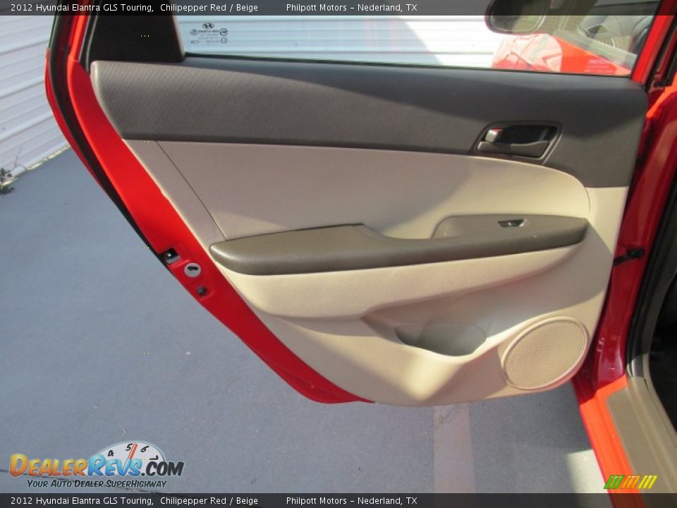 2012 Hyundai Elantra GLS Touring Chilipepper Red / Beige Photo #28
