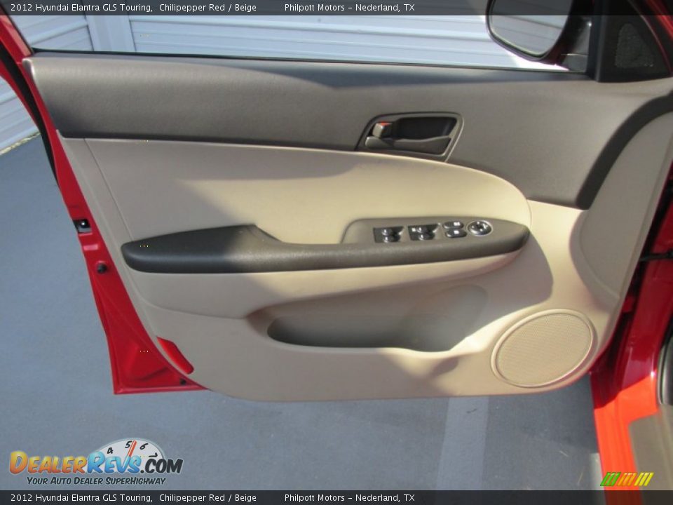 2012 Hyundai Elantra GLS Touring Chilipepper Red / Beige Photo #30