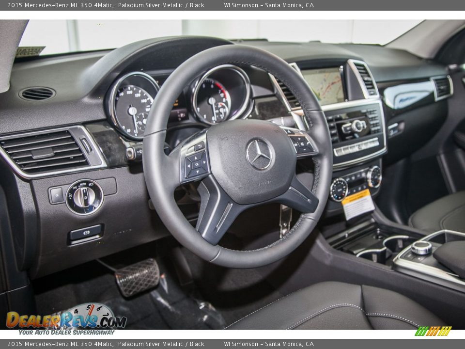 2015 Mercedes-Benz ML 350 4Matic Paladium Silver Metallic / Black Photo #6
