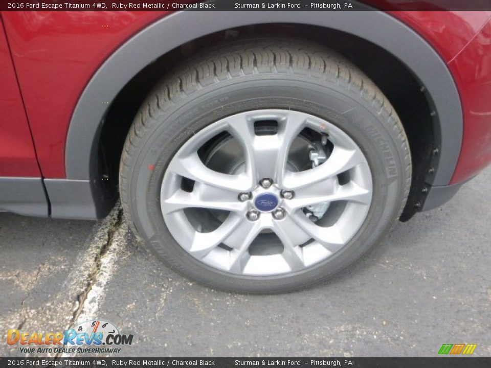 2016 Ford Escape Titanium 4WD Ruby Red Metallic / Charcoal Black Photo #2