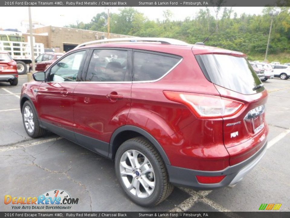 2016 Ford Escape Titanium 4WD Ruby Red Metallic / Charcoal Black Photo #5