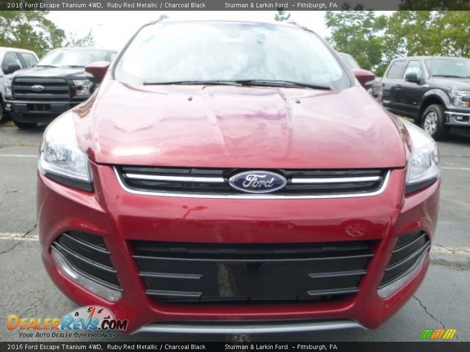2016 Ford Escape Titanium 4WD Ruby Red Metallic / Charcoal Black Photo #7