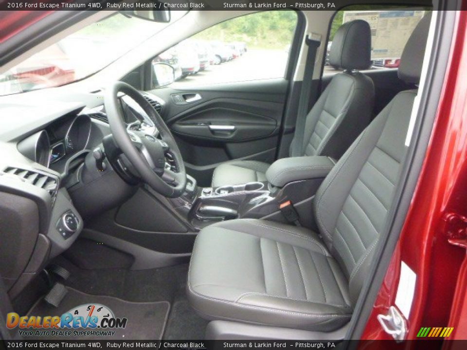 2016 Ford Escape Titanium 4WD Ruby Red Metallic / Charcoal Black Photo #8