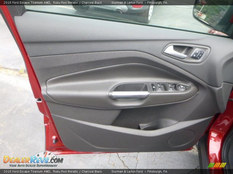 2016 Ford Escape Titanium 4WD Ruby Red Metallic / Charcoal Black Photo #9