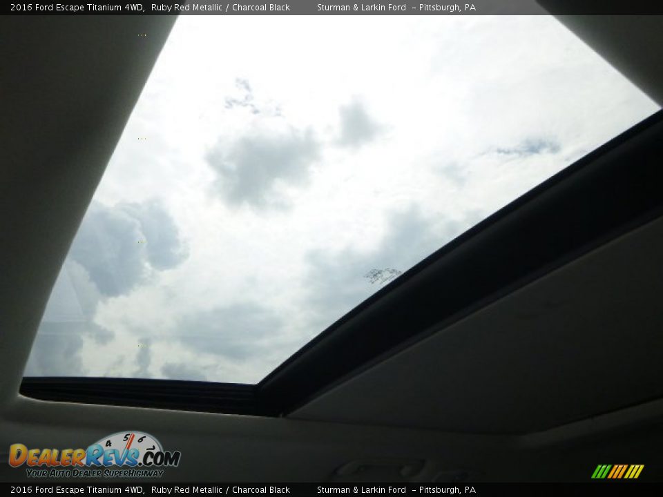 2016 Ford Escape Titanium 4WD Ruby Red Metallic / Charcoal Black Photo #10