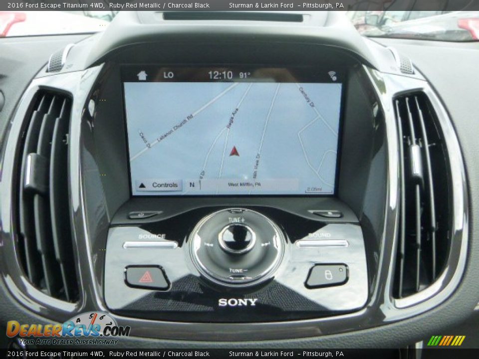 2016 Ford Escape Titanium 4WD Ruby Red Metallic / Charcoal Black Photo #11