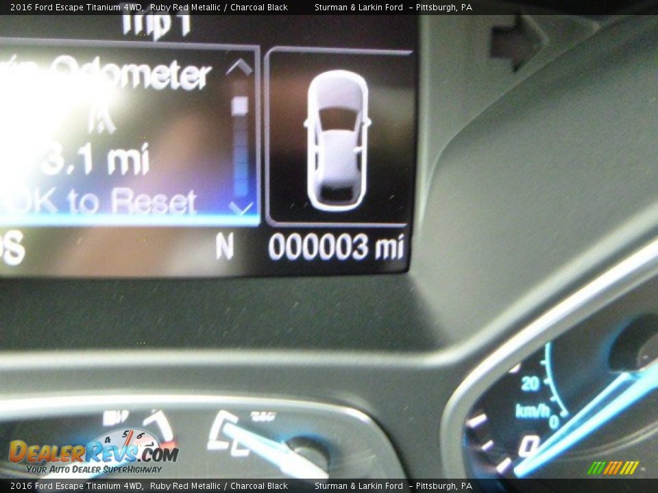 2016 Ford Escape Titanium 4WD Ruby Red Metallic / Charcoal Black Photo #12