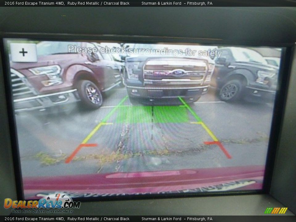 2016 Ford Escape Titanium 4WD Ruby Red Metallic / Charcoal Black Photo #13