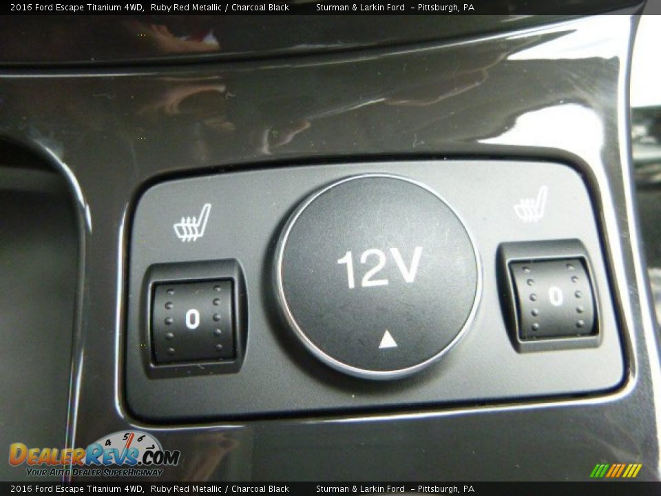 2016 Ford Escape Titanium 4WD Ruby Red Metallic / Charcoal Black Photo #14
