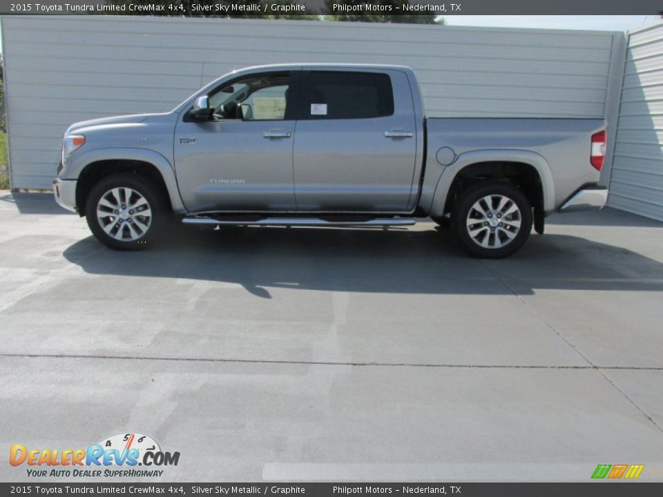 2015 Toyota Tundra Limited CrewMax 4x4 Silver Sky Metallic / Graphite Photo #6
