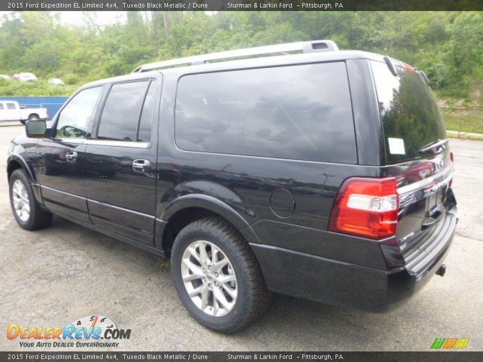 2015 Ford Expedition EL Limited 4x4 Tuxedo Black Metallic / Dune Photo #3