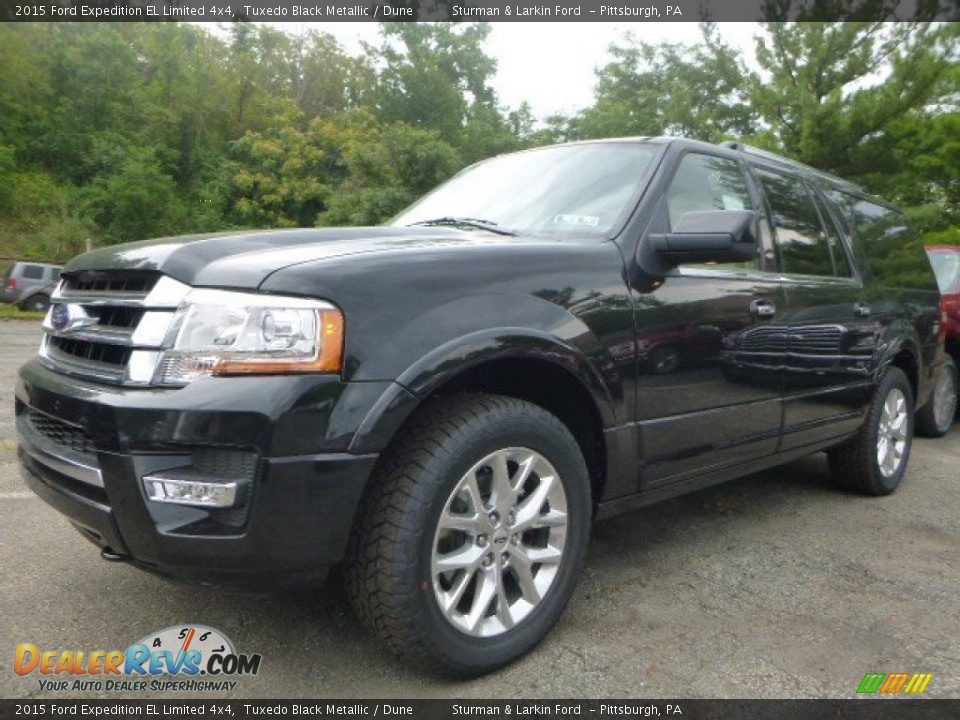 2015 Ford Expedition EL Limited 4x4 Tuxedo Black Metallic / Dune Photo #7