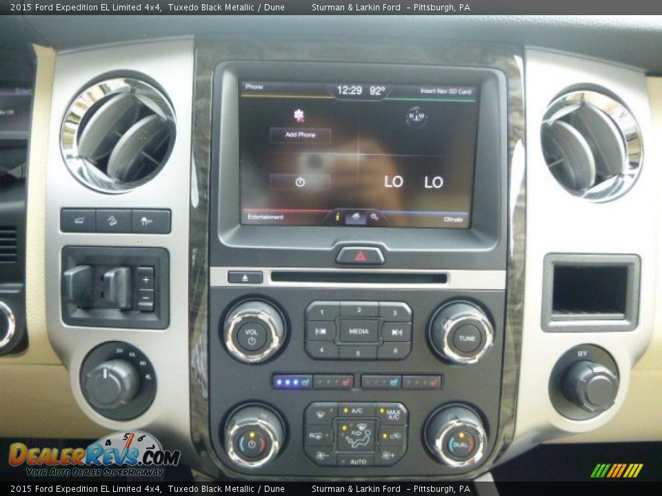 2015 Ford Expedition EL Limited 4x4 Tuxedo Black Metallic / Dune Photo #12