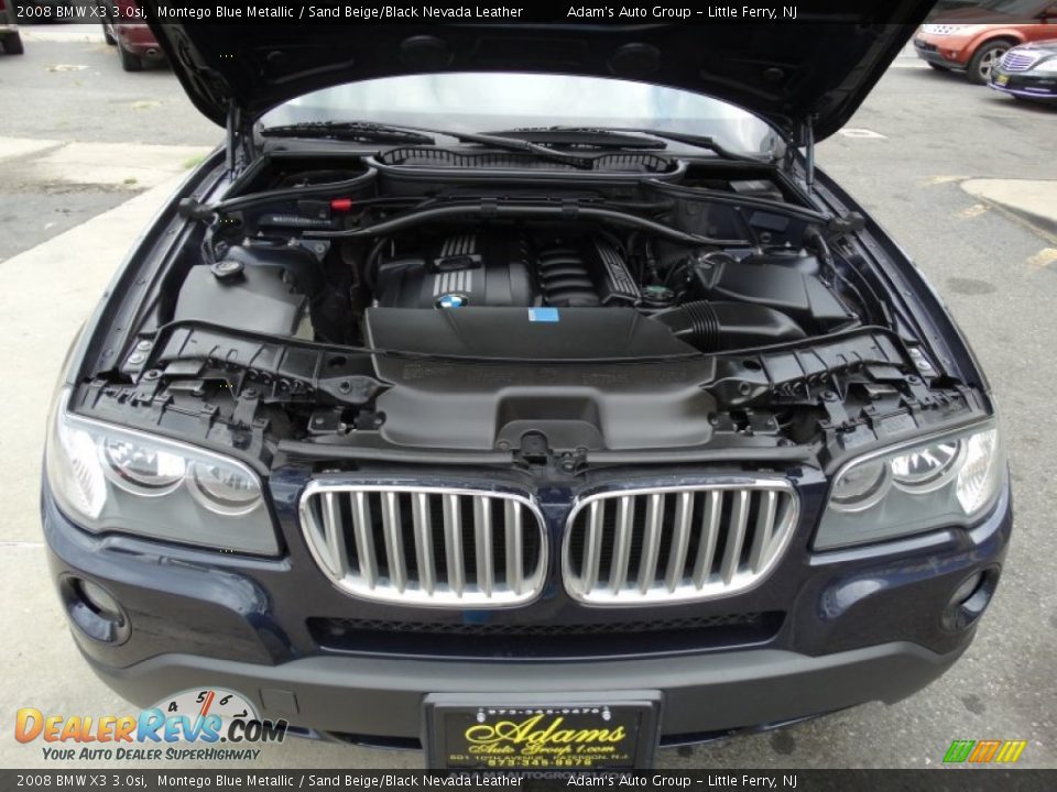 2008 BMW X3 3.0si Montego Blue Metallic / Sand Beige/Black Nevada Leather Photo #22