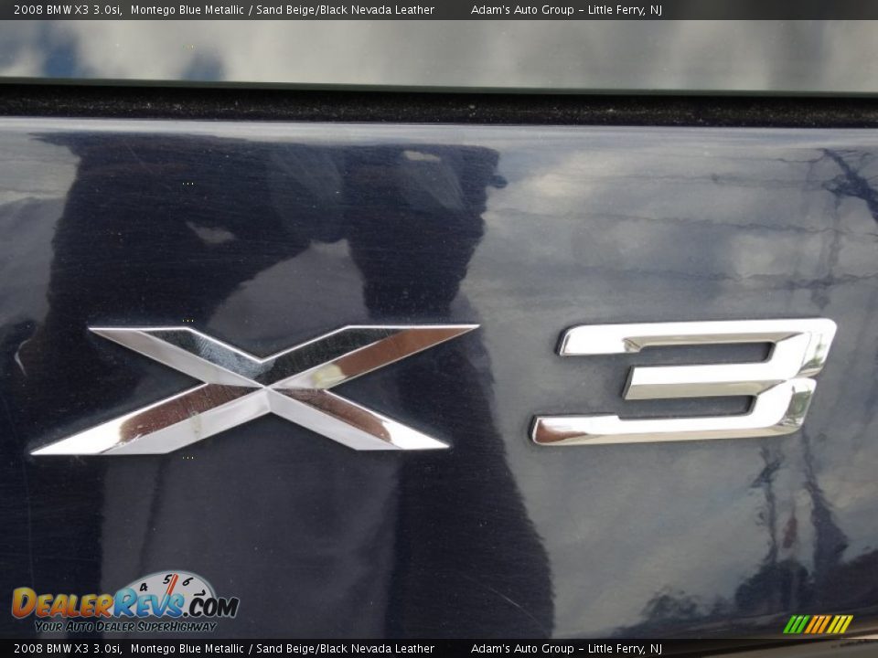 2008 BMW X3 3.0si Montego Blue Metallic / Sand Beige/Black Nevada Leather Photo #25
