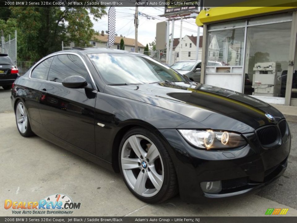 2008 BMW 3 Series 328xi Coupe Jet Black / Saddle Brown/Black Photo #3