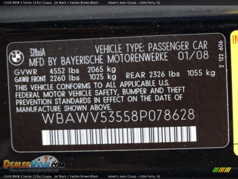 2008 BMW 3 Series 328xi Coupe Jet Black / Saddle Brown/Black Photo #27