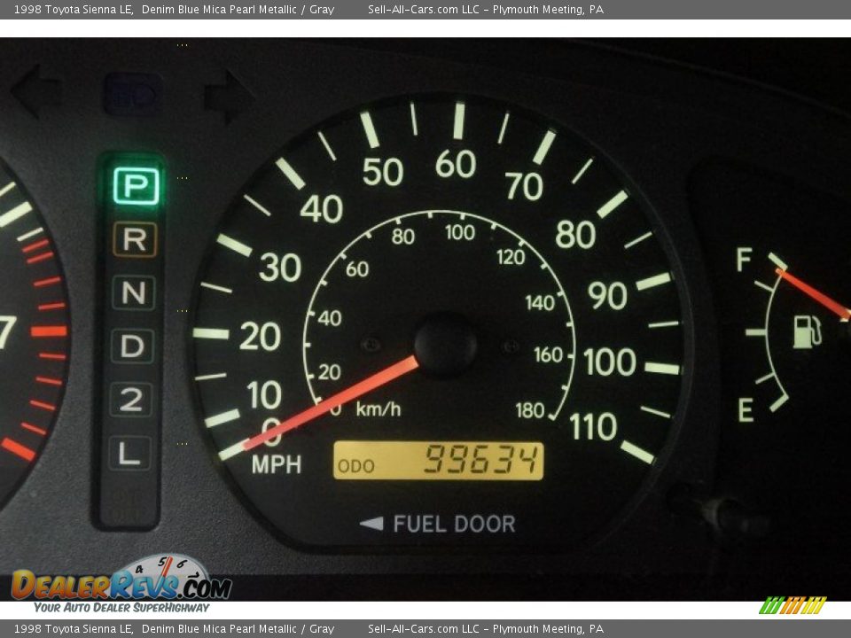 1998 Toyota Sienna LE Denim Blue Mica Pearl Metallic / Gray Photo #28