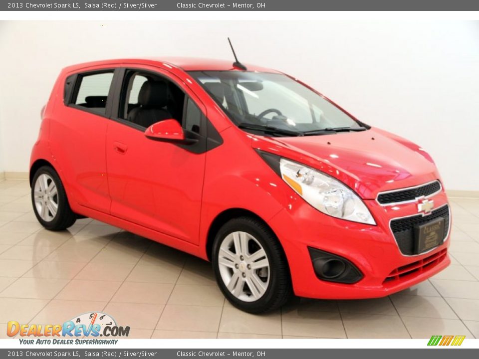 2013 Chevrolet Spark LS Salsa (Red) / Silver/Silver Photo #1