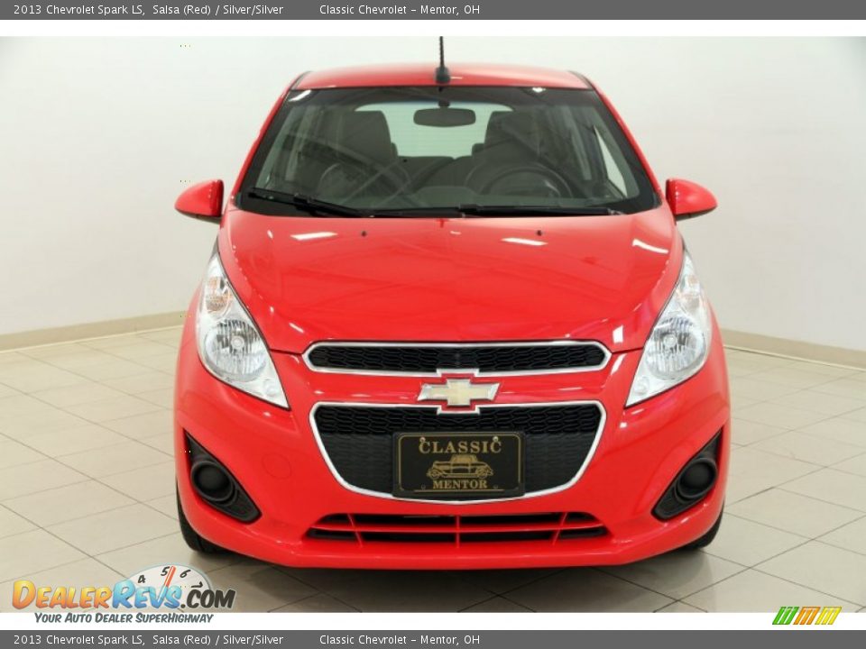 2013 Chevrolet Spark LS Salsa (Red) / Silver/Silver Photo #2