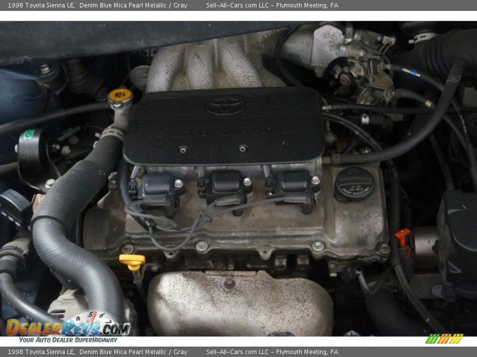 1998 Toyota Sienna LE Denim Blue Mica Pearl Metallic / Gray Photo #33