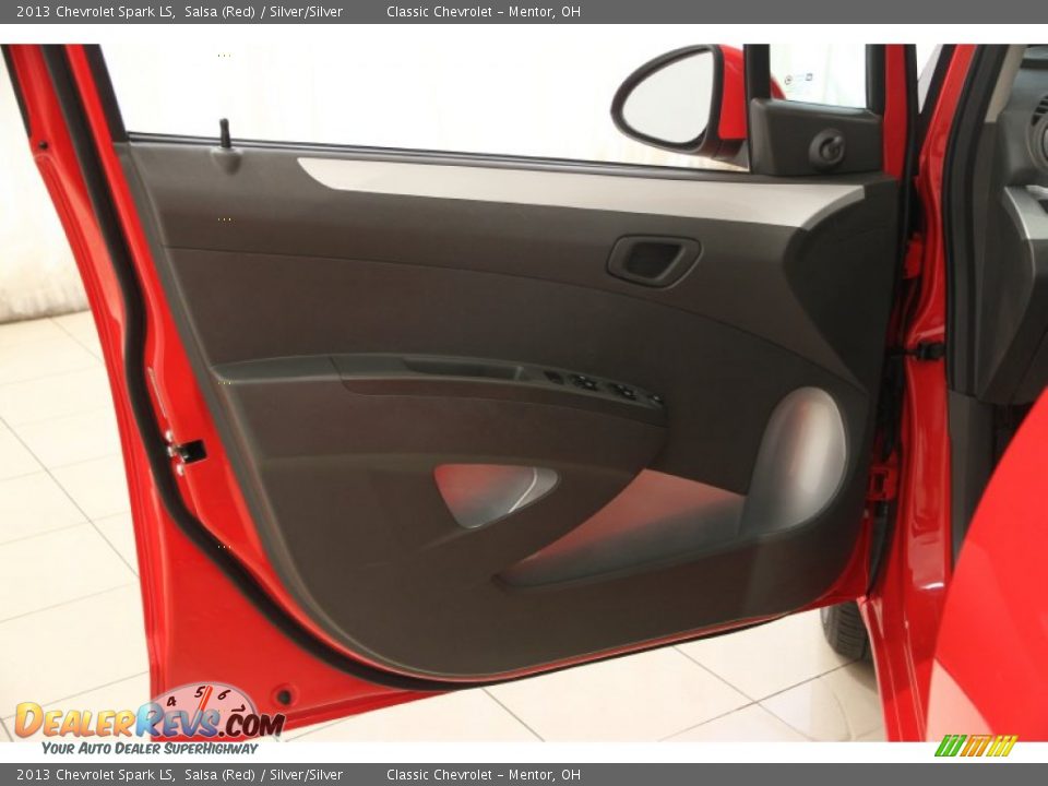 2013 Chevrolet Spark LS Salsa (Red) / Silver/Silver Photo #4