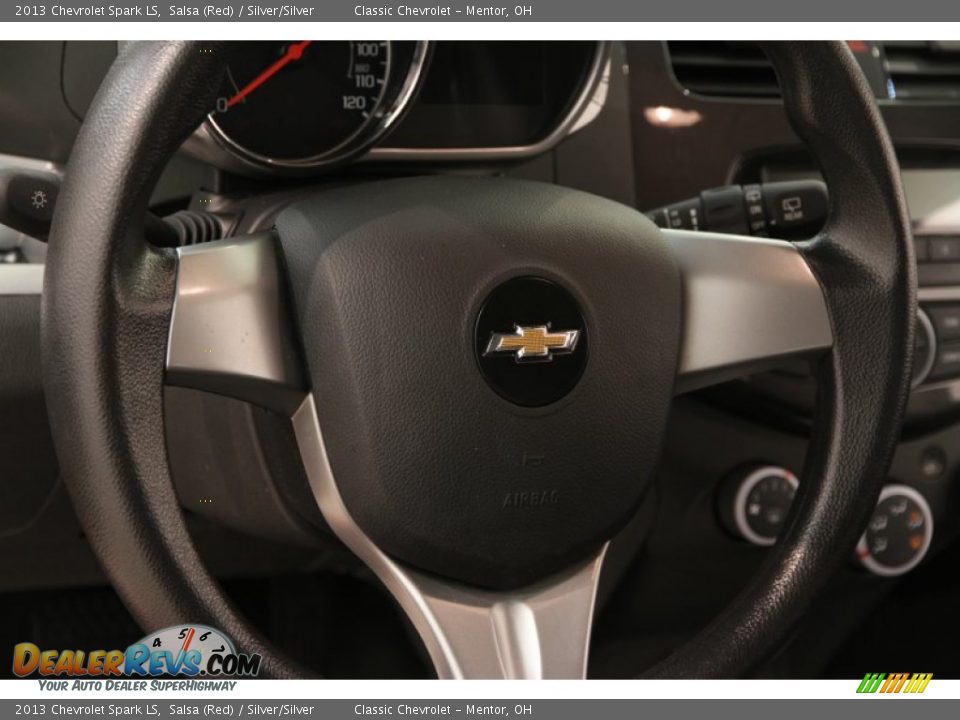 2013 Chevrolet Spark LS Salsa (Red) / Silver/Silver Photo #6