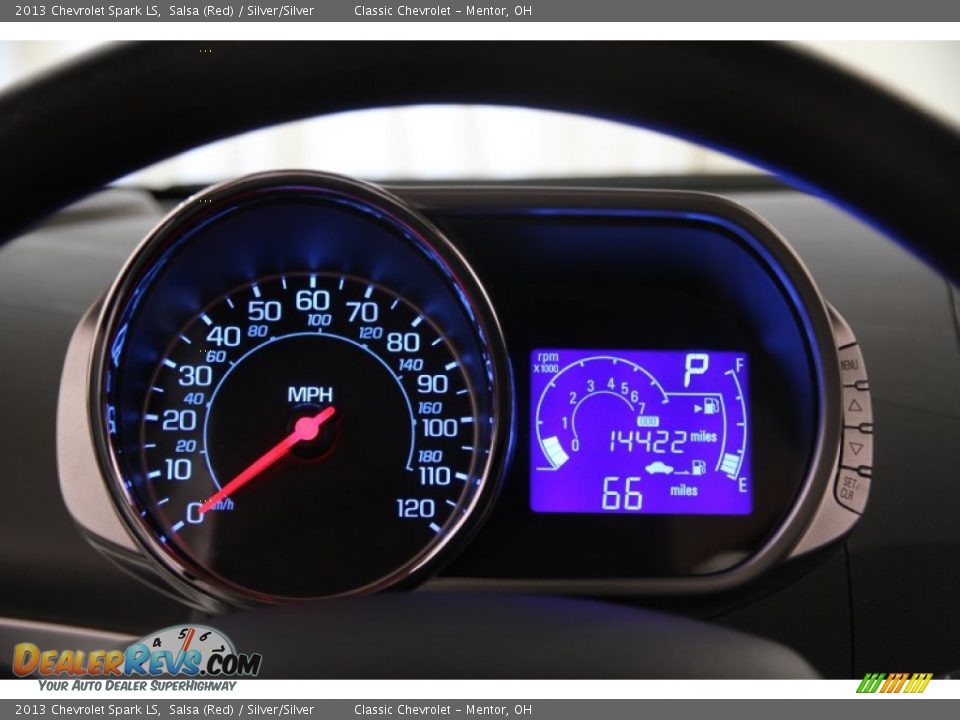 2013 Chevrolet Spark LS Salsa (Red) / Silver/Silver Photo #7