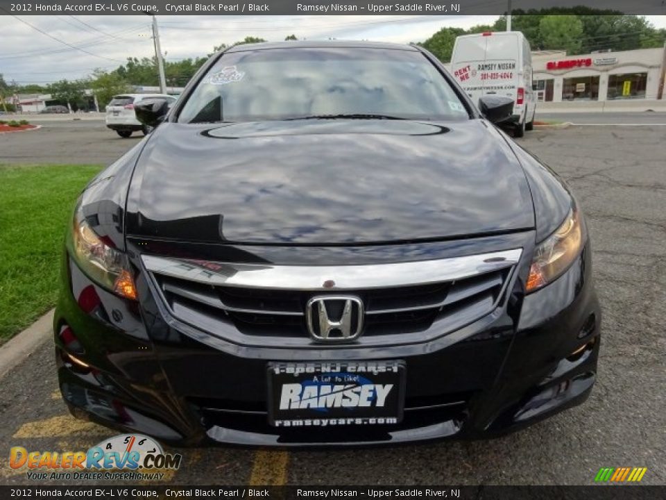 2012 Honda Accord EX-L V6 Coupe Crystal Black Pearl / Black Photo #2