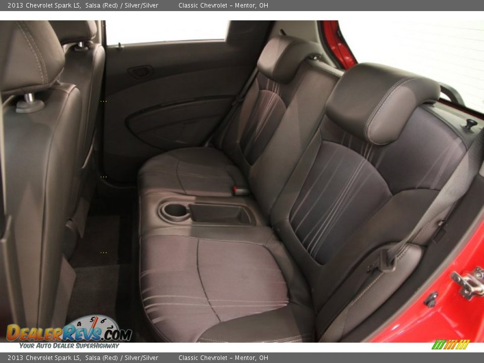 2013 Chevrolet Spark LS Salsa (Red) / Silver/Silver Photo #13