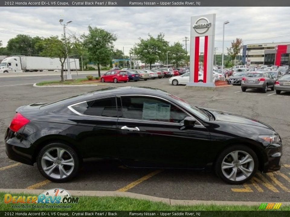 2012 Honda Accord EX-L V6 Coupe Crystal Black Pearl / Black Photo #4