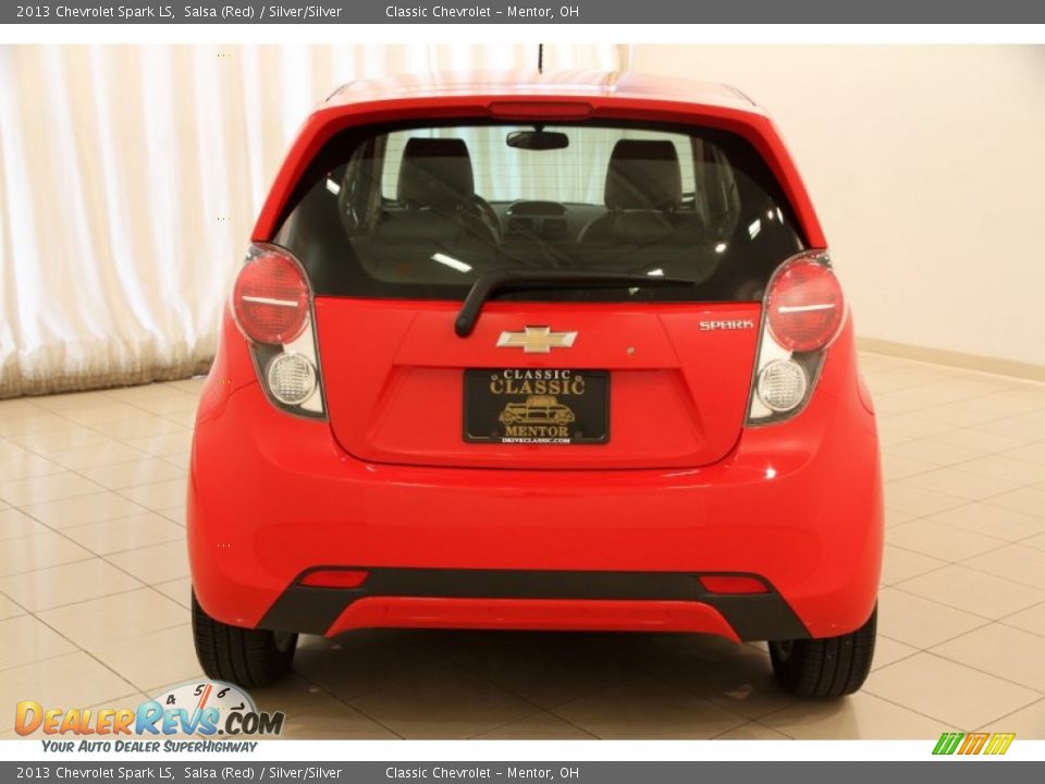 2013 Chevrolet Spark LS Salsa (Red) / Silver/Silver Photo #14