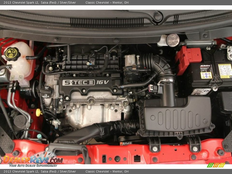 2013 Chevrolet Spark LS Salsa (Red) / Silver/Silver Photo #15