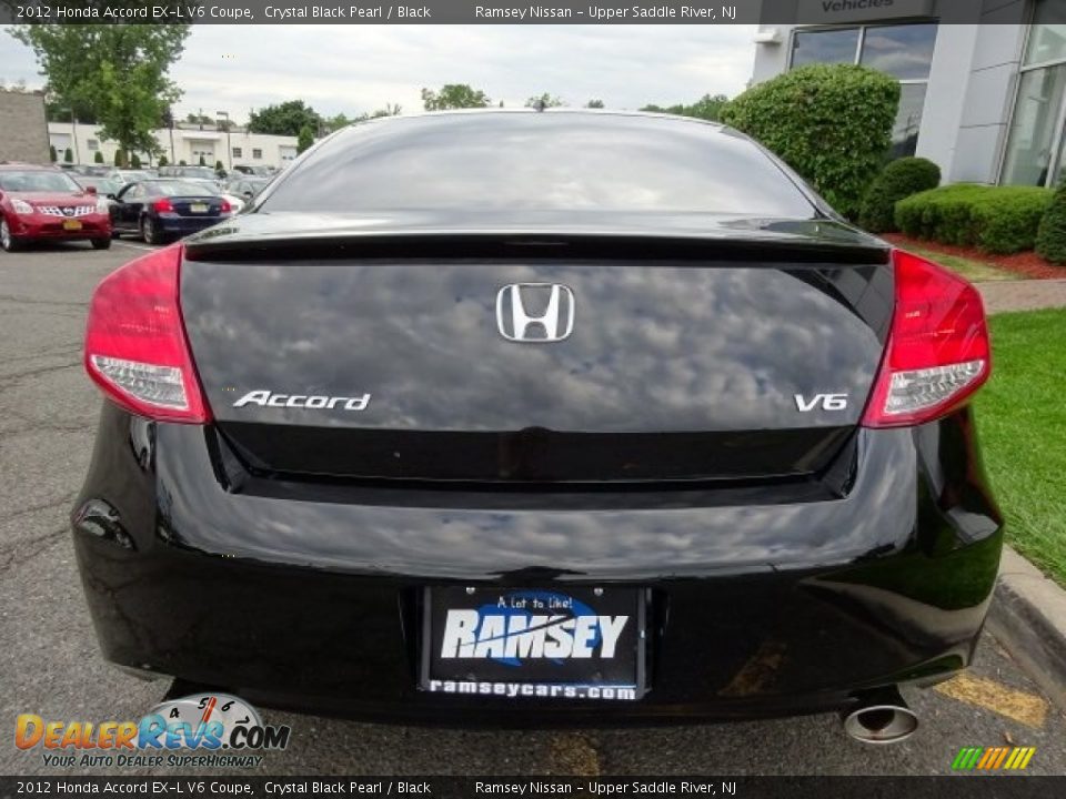 2012 Honda Accord EX-L V6 Coupe Crystal Black Pearl / Black Photo #6