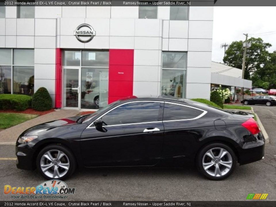2012 Honda Accord EX-L V6 Coupe Crystal Black Pearl / Black Photo #8