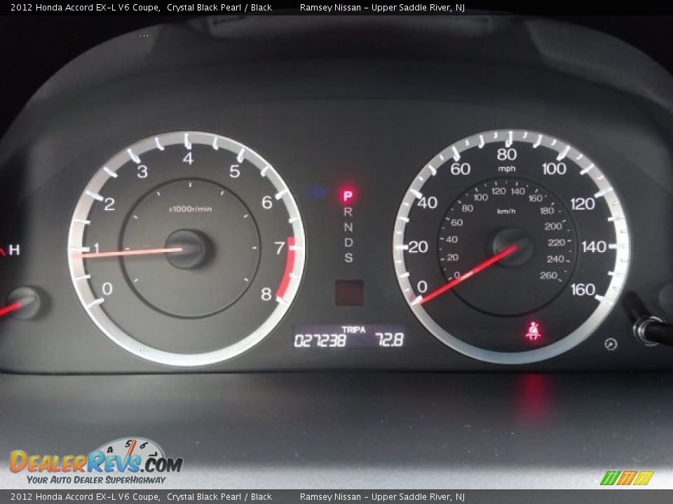 2012 Honda Accord EX-L V6 Coupe Crystal Black Pearl / Black Photo #10