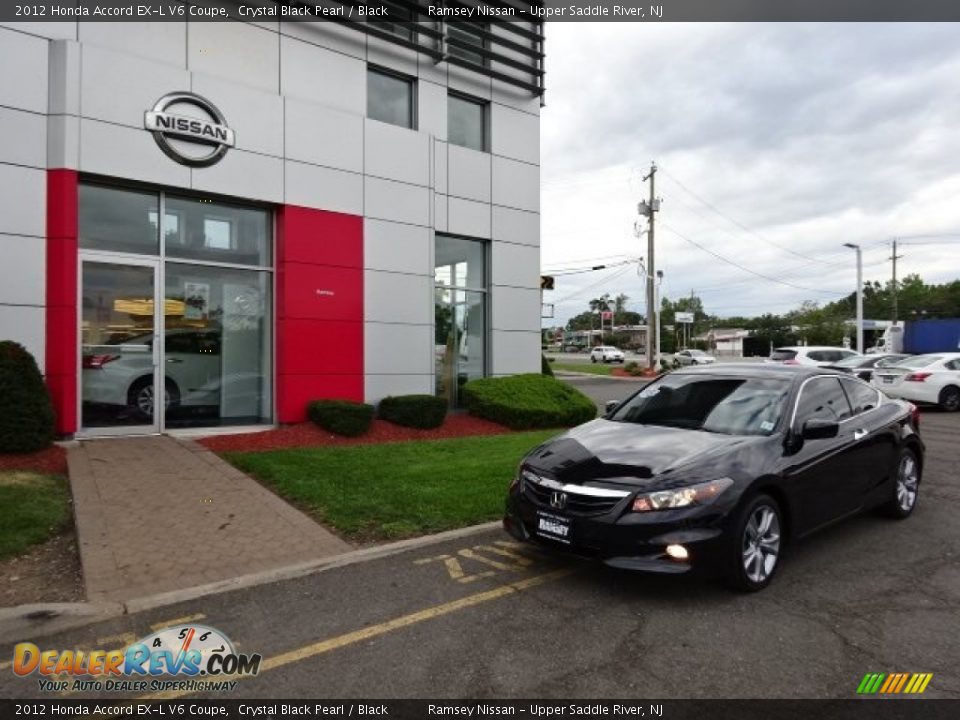2012 Honda Accord EX-L V6 Coupe Crystal Black Pearl / Black Photo #25