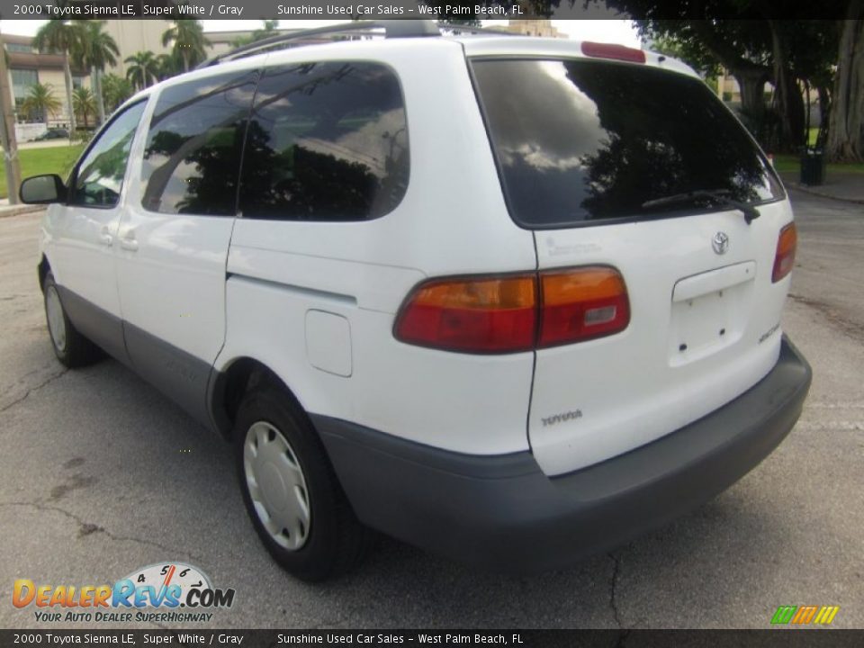 2000 Toyota Sienna LE Super White / Gray Photo #3