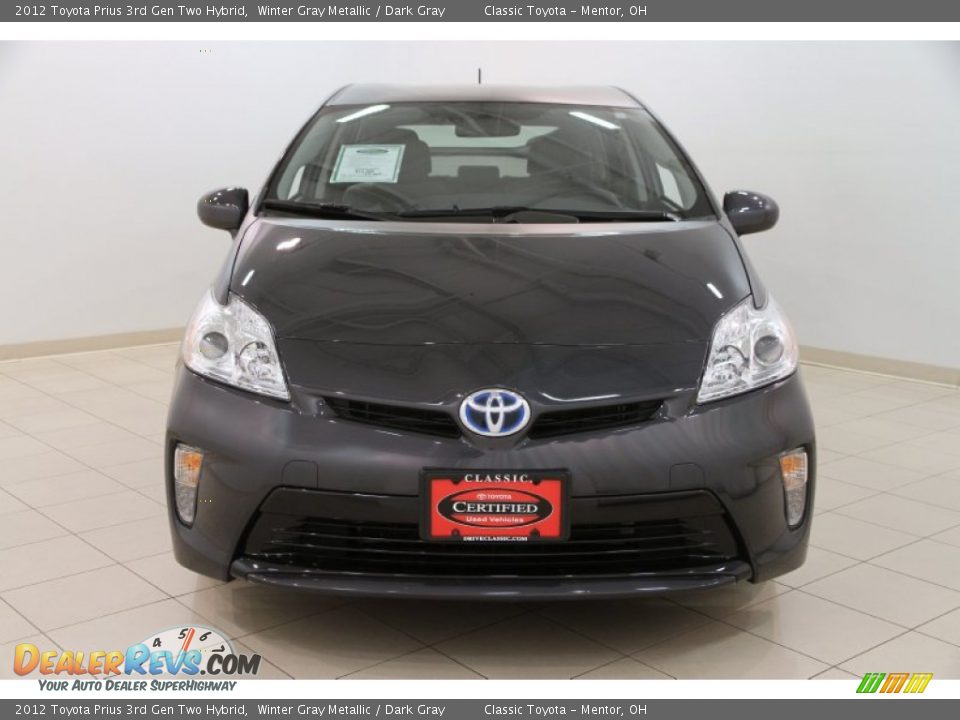 2012 Toyota Prius 3rd Gen Two Hybrid Winter Gray Metallic / Dark Gray Photo #2