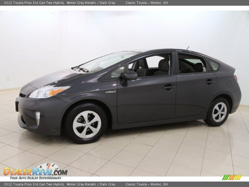 2012 Toyota Prius 3rd Gen Two Hybrid Winter Gray Metallic / Dark Gray Photo #3