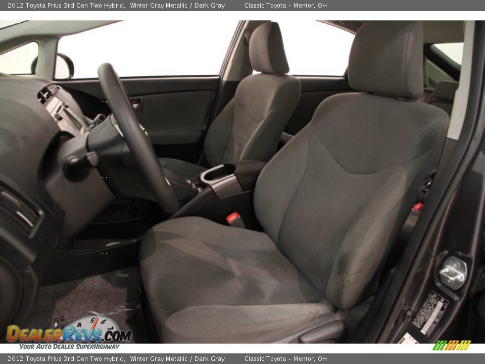 2012 Toyota Prius 3rd Gen Two Hybrid Winter Gray Metallic / Dark Gray Photo #5