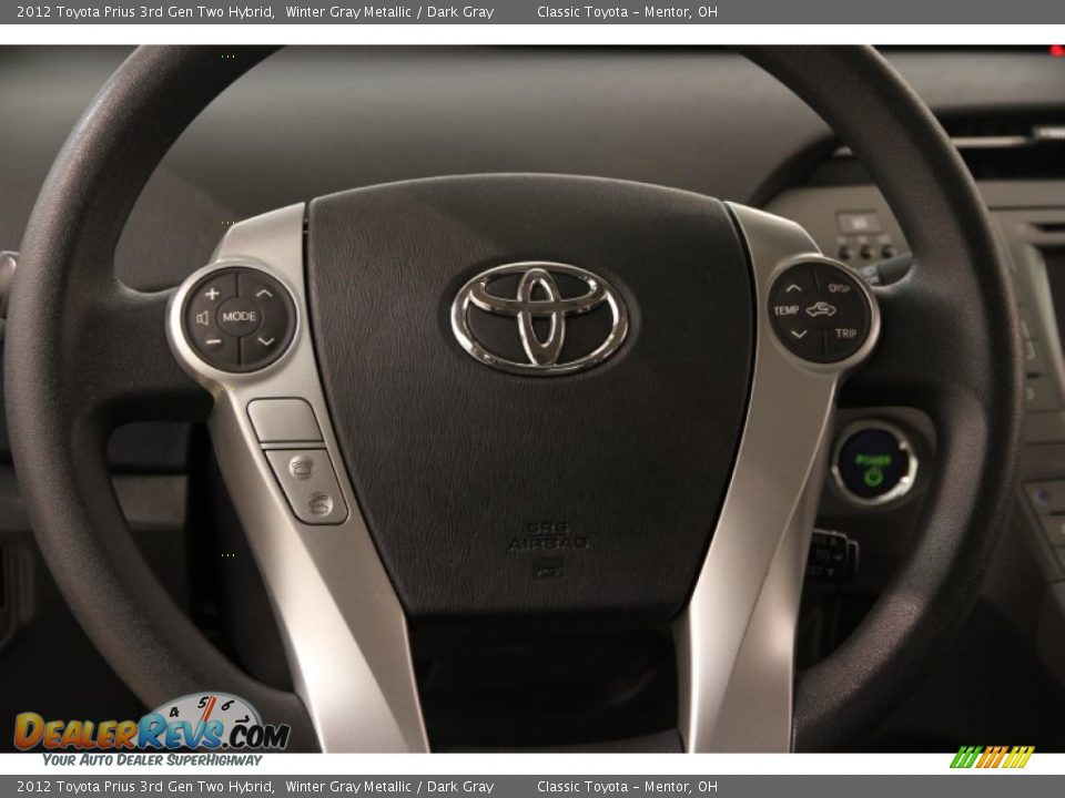 2012 Toyota Prius 3rd Gen Two Hybrid Winter Gray Metallic / Dark Gray Photo #6