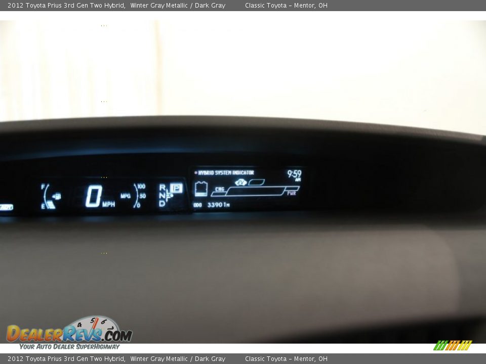 2012 Toyota Prius 3rd Gen Two Hybrid Winter Gray Metallic / Dark Gray Photo #7