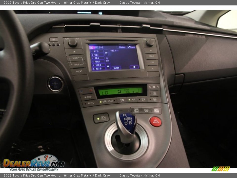 2012 Toyota Prius 3rd Gen Two Hybrid Winter Gray Metallic / Dark Gray Photo #8