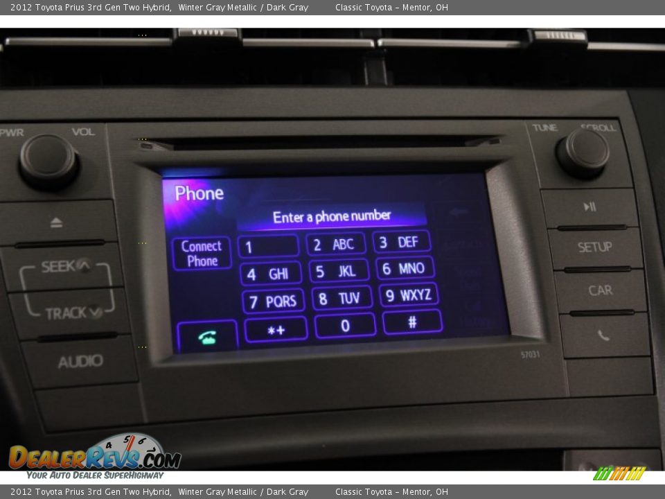 2012 Toyota Prius 3rd Gen Two Hybrid Winter Gray Metallic / Dark Gray Photo #10