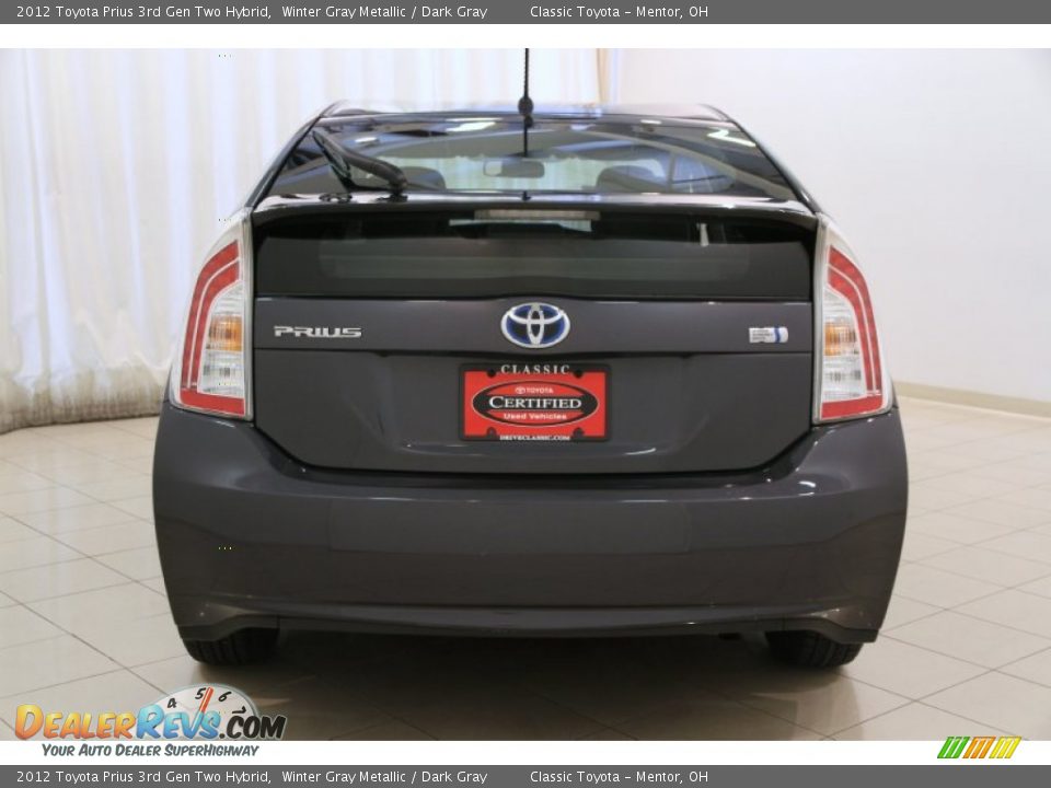 2012 Toyota Prius 3rd Gen Two Hybrid Winter Gray Metallic / Dark Gray Photo #15