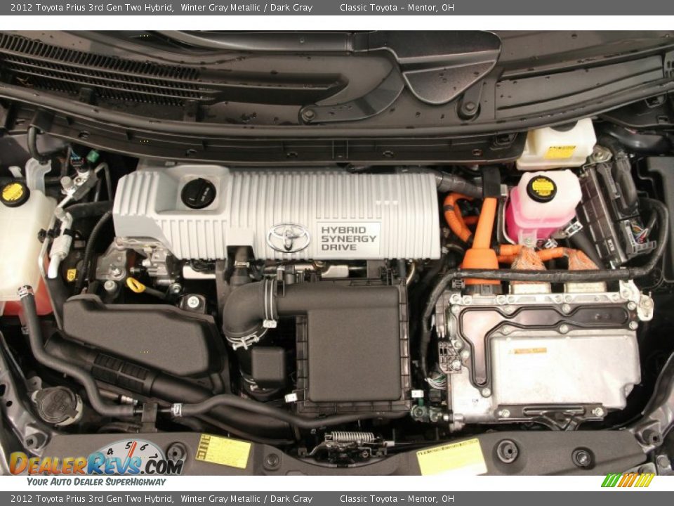 2012 Toyota Prius 3rd Gen Two Hybrid Winter Gray Metallic / Dark Gray Photo #16
