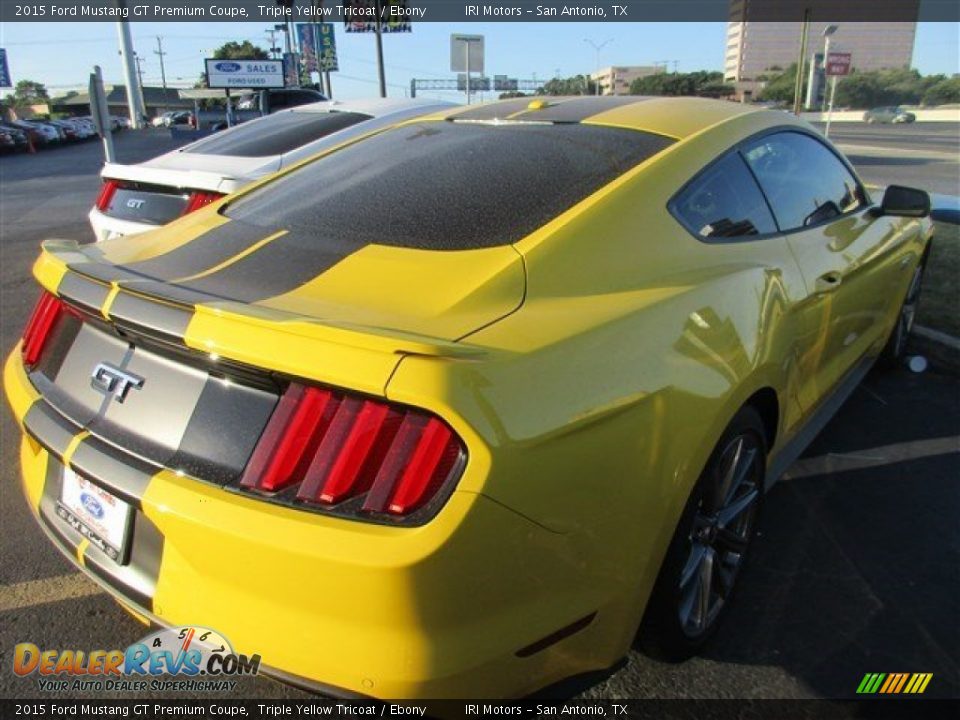 2015 Ford Mustang GT Premium Coupe Triple Yellow Tricoat / Ebony Photo #5