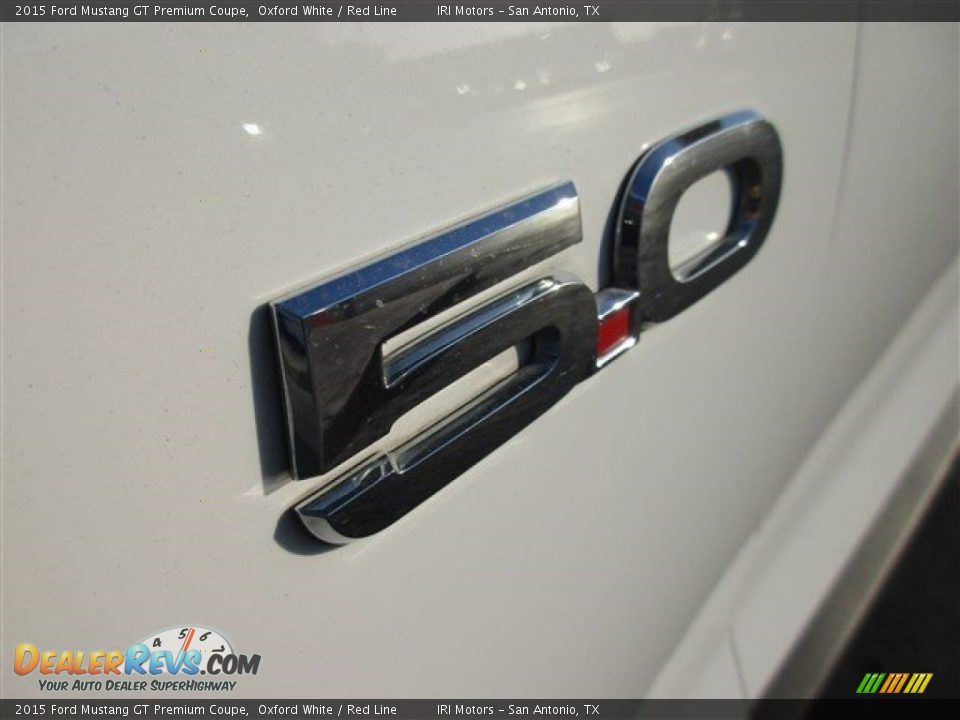 2015 Ford Mustang GT Premium Coupe Oxford White / Red Line Photo #3