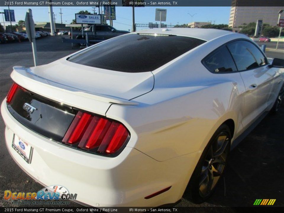 2015 Ford Mustang GT Premium Coupe Oxford White / Red Line Photo #5
